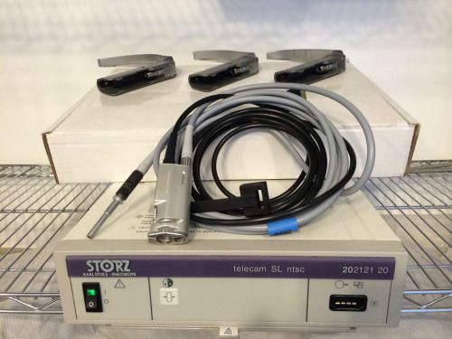 Storz 8401a berci dci ii video laryngoscope system with 3 blades &amp; camera head for sale