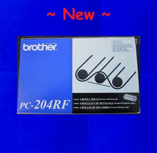 Brother pc-204rf 4 pack refill rolls nib new for pc cartridge on ebay for sale