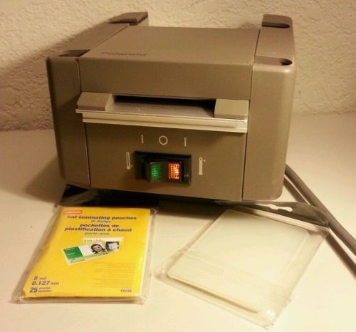 Polaroid ID-4 / ID-2000 Laminator / model 2100 ID card laminator w 2 lam packs