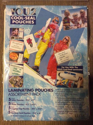 You 2 Cool-Seal Laminating Pouches Assorted Pack