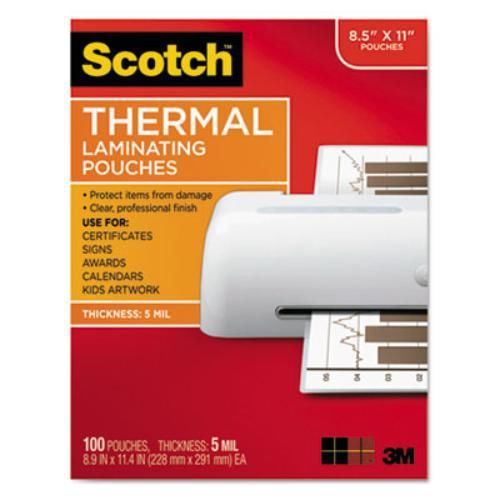 3m TP5854100 Letter Size Thermal Laminating Pouches, 5 Mil, 11 1/2 X 9, 100/pack