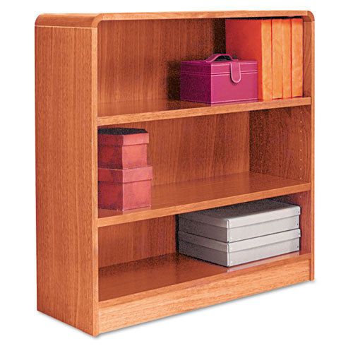 Alera Radius Corner Wood Bookcase, Three-Shelf, 35-5/8w x - ALEBCR33636MO