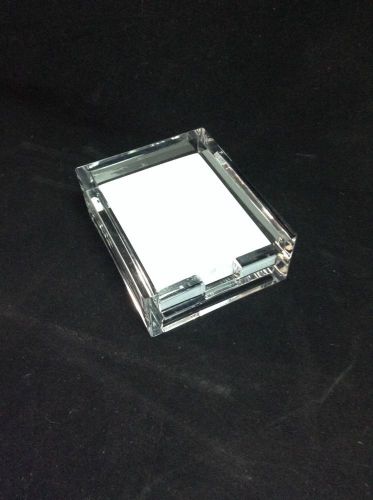 Clear Acrylic Lucite Plastic Office Notepad Holder