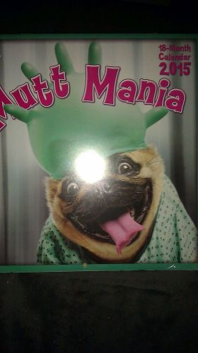 2015 Dog MUTT MANIA 18-Month  Wall Calendar NEW SEALED Vintage Photography