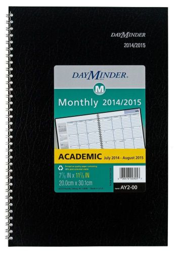DayMinder 2014-2015 Monthly Academic Year Planner Calendar Black