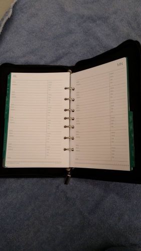 Mead Refillable Monthly / Weekly Planner - Black Leather Case