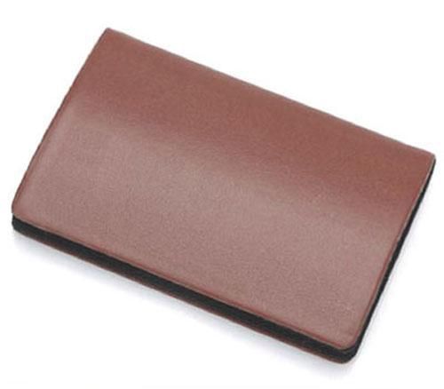 Brown Leather Card Bag Magnetic Business Credit Card Holder Case Organizer B23Z4
