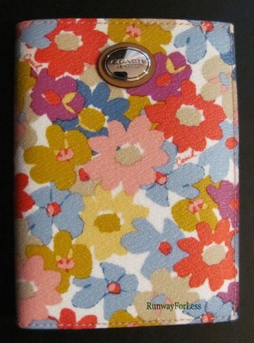 New Nwt $78 COACH F77587 Peyton Floral Flower Travel Passport Case Cover