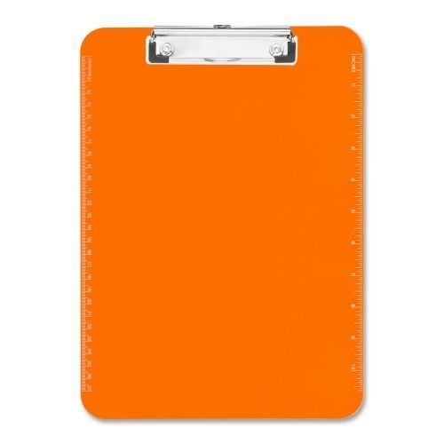 Sparco translucent clipboard - 9&#034; x 12&#034; - low-profile - plastic - neon orange for sale