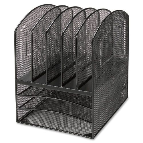 Black Mesh Desktop Organizer Home Office Workspace Accessory Business Supplies