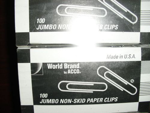 1000 paper clips jumbo Acco USA commercial 10 boxes school office store desk