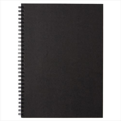 MUJI Moma Recycled paper double ring notebook plain B5 80 sheets dark gray