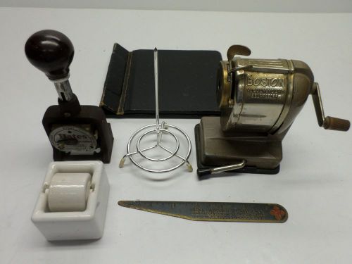 Vintage OFFICE DESK ACCESSORIES - LOT of six (6) items