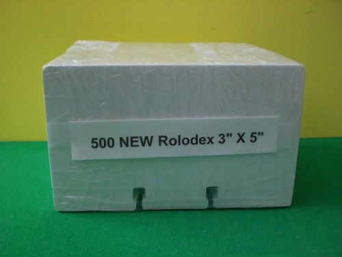 500 Genuine Rolodex 3&#034; X 5&#034; Card from a NEW Rolodex Card File