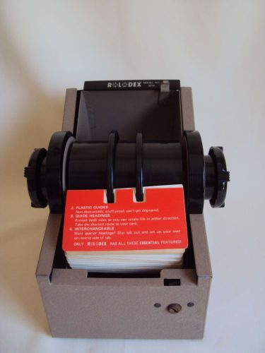VINTAGE METAL ROLODEX ROTARY CARD FILE MOD. # 2254 NEW YORK FOR FIXING OR PARTS