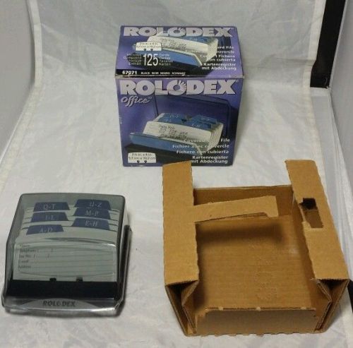 Rolodex 125 Card Slotted Covered Card File with A-Z Indexed Tabs With Box 67071