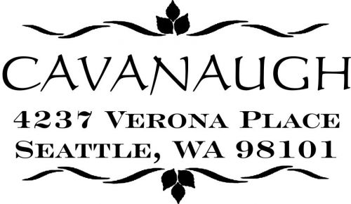 Personalized Custom &#034;Cavanaugh&#034; Monogram Return Address Rubber Stamp 2000+ P-40