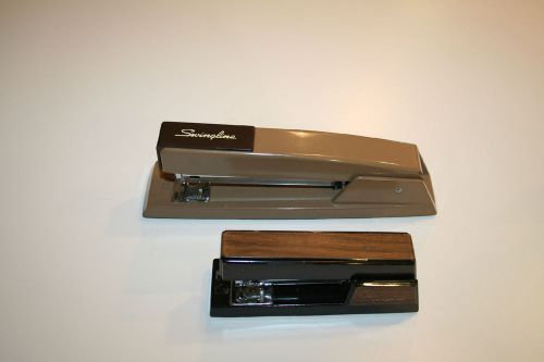 Lot of 2 vintage swingline 737 and 747 stapler metal industrial age mid century for sale