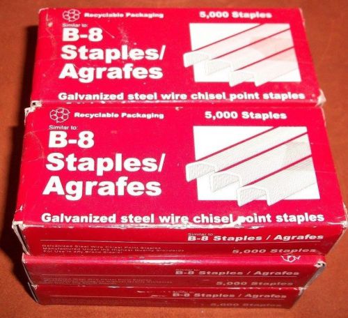 6 Boxes of B-8 Staples - 30,000 Total Staples!