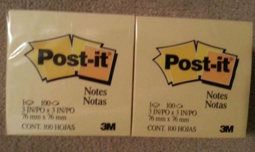NEW Post-it Original Notes 3 x 3 Inches Canary Yellow 12 100-Sheet Pads 1200 654