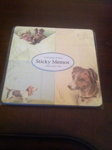 Sale!!  sticky memo pads - vintage dogs by cavallini for sale