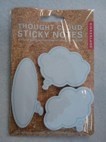 Thought cloud sticky post it notes 50 sheets x 3 pads office supply for sale