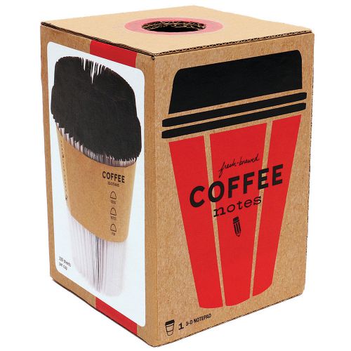 NEW Coffee Notepad - 220 Sheets Fan Out To Shape A Cup Of Java For Fresh Ideas