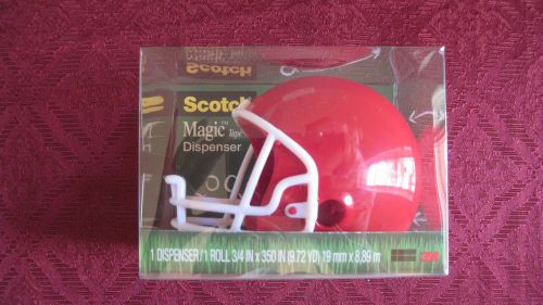 Scotch MagicTape Dispenser with tape Red Helmet Style Great Gift for Sports Fans
