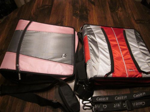 2 CASE IT Binders DOUBLE ring red and extra large PINK