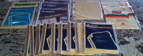 NEW- 18 packs of assorted INDEX dividers A to XYZ  Numbered colored and  clear