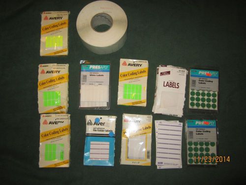 Lot of 10 Assorted Avery &amp; MiscFIle Folder, Color Coding &amp; Multi Purpose Labels