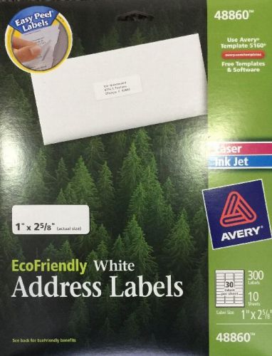 Avery 48860 Ecofriendly White Address Labels 1&#034; X 2-5/8&#034;