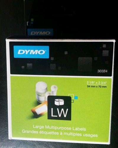 Dymo 30324 LW Badge/Diskette Labels, 2-1/8&#034;x2-3/4&#034;, 320 Labels/Roll, White