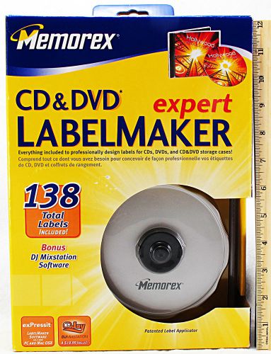 New Sealed Memorex CD and DVD Expert Label Maker 138 Labels Included