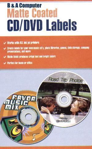 480 Pro Matte CD/DVD Labels, Inkjet Label, Neato Type!