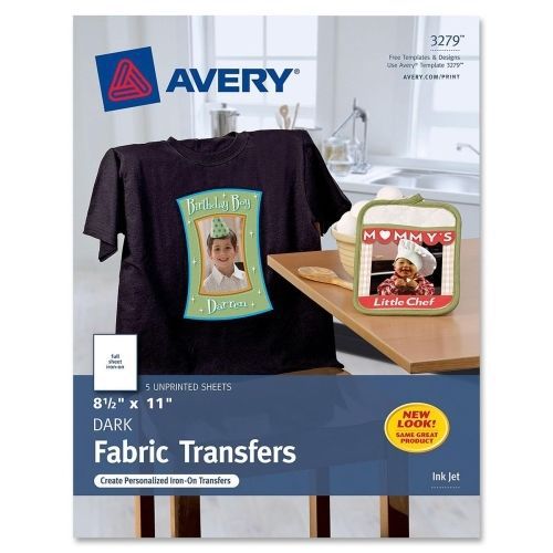 Avery Iron-on Transfer Paper - Letter - 8.50&#034; x 11&#034; - 5/Pack - AVE3279