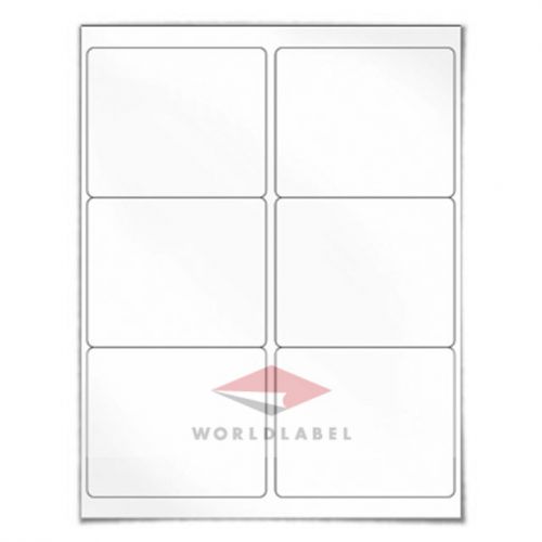 600 labels: 4 x 3.33&#034;, blank shipping labels, uses avery 5164, 8164 template for sale