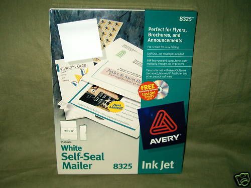 Avery - 8325 white self-seal mailer ink jet, new for sale