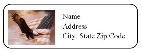 30 Personalized Return Address Labels US Flag Independence Day (us13)