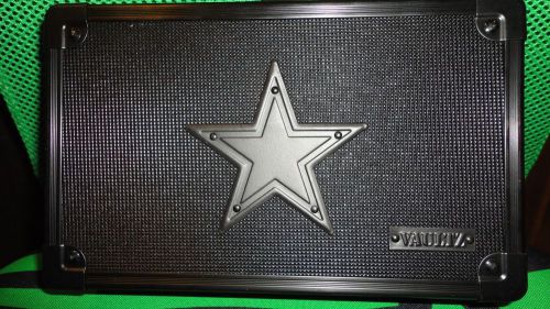 Vaultz Locking Pencil Box 8X6 Black Metal w/Star