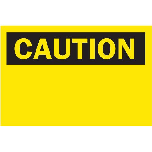 Caution Sign, 10 x 14In, BK/YEL, AL, BLK 42934