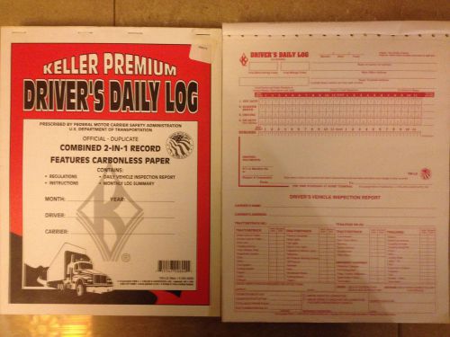 JJ Keller-2-In-1 Driver&#039;s Daily Log Book with Detailed DVIR, Carbonless 11 pack