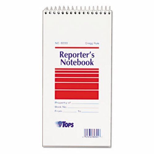 Tops Reporter Notebook, 4 x 8, White, 12, 70-Sheet Pads/Pack (TOP8030)