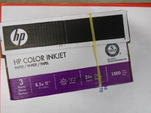 New hp color inkjet 96 bt 24 lb paper 1500ct 3pk for sale