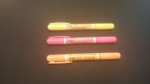 3 PACK Yellow, Orange, and Pink Bible or Book Hi Glider Gel Sticks - No Bleed