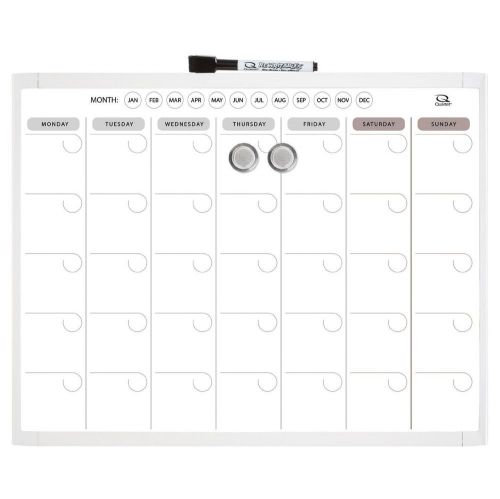 Quartet magnetic dry-erase calendar planner, 11 x 14 inches, white frame (22475) for sale