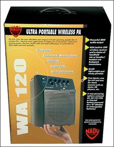 Nady wa-120 portable pa public address system w/ head worn microphone for sale