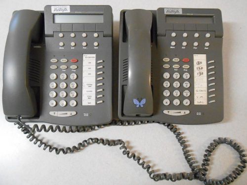 Lot of 2 Avaya Lucent 4406D+ Black Business Telephone