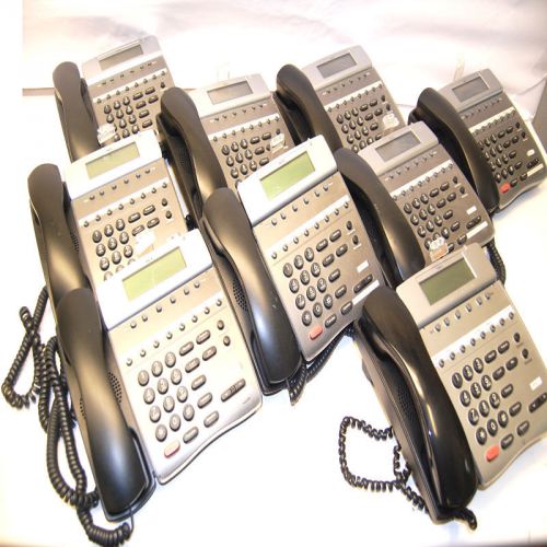 Lot of 9 NEC DTH-8D-1(BK)TEL 8 Button Display Black Telephones 780071