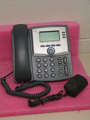 CISCO 3-LINE  IP VOIP DISPLAY TELEPHONE w/STAND+POWER SUPPLY SPA303-G1 TESTED